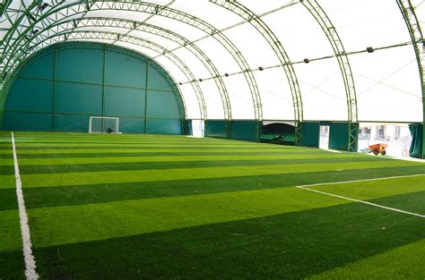 Football Ground Covered With Metal Structure Indoor Soccer Field