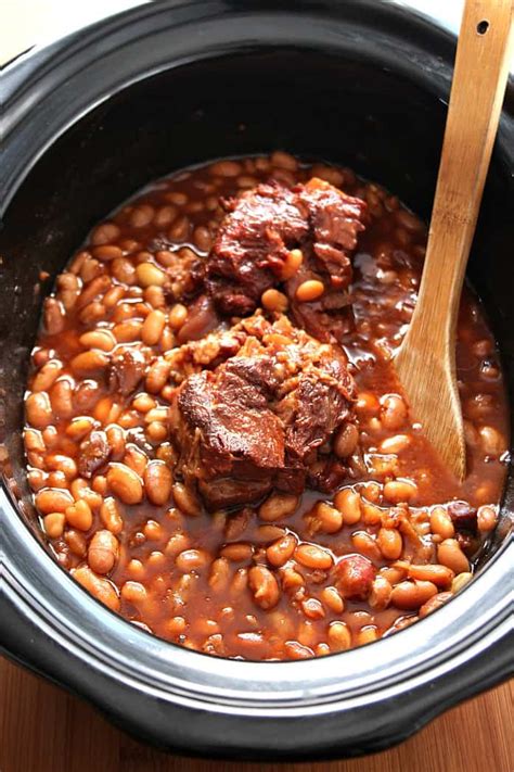 Slow Cooker Baked Beans Recipe Crunchy Creamy Sweet