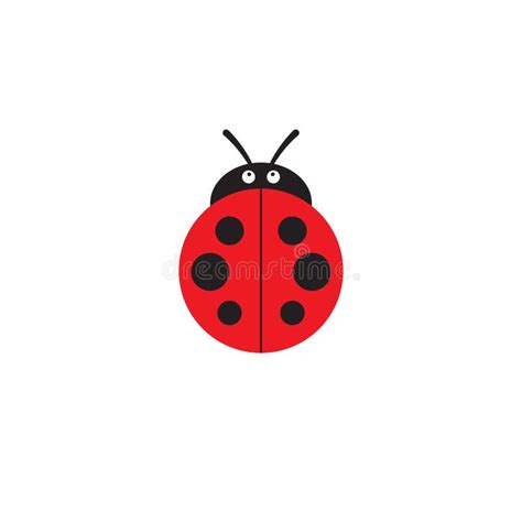 Ladybug Or Ladybird Vector Graphic Illustration Isolated Cute Simple