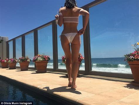 Olivia Munn Flashes Her Perky Backside In White Hot Bikini Daily Mail