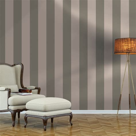 Stripes Grey Self Adhesive Wallpaper Repeel Tempaper® Touch