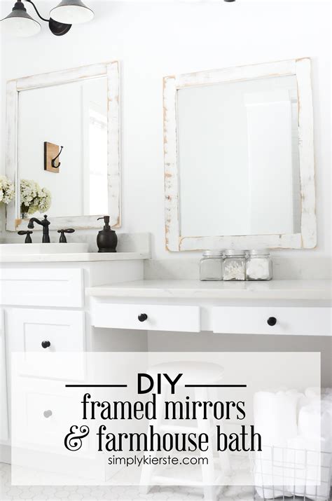 Diy Bathroom Mirror Border Modern Diy Rustic Mirror Frame H2obungalow