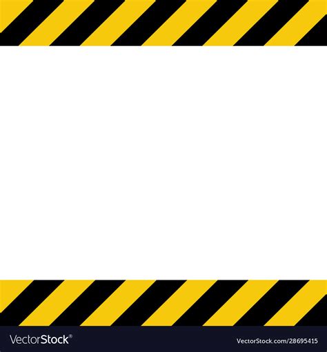 Black And Yellow Line Striped Background Caution Vector Image