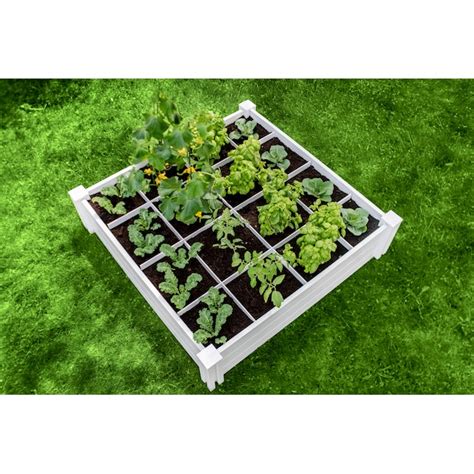 Vita 48 In W X 48 In L X 11 In H White Raised Garden Bed In The Raised