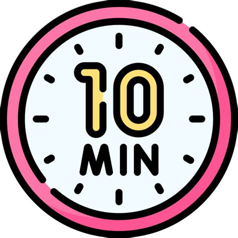 10 Minutes Free Time And Date Icons