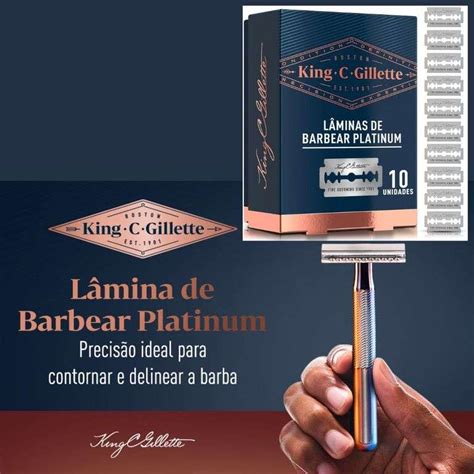 King C Gillette L Minas De Barbear Duplo Fio Cargas Para Aparelho