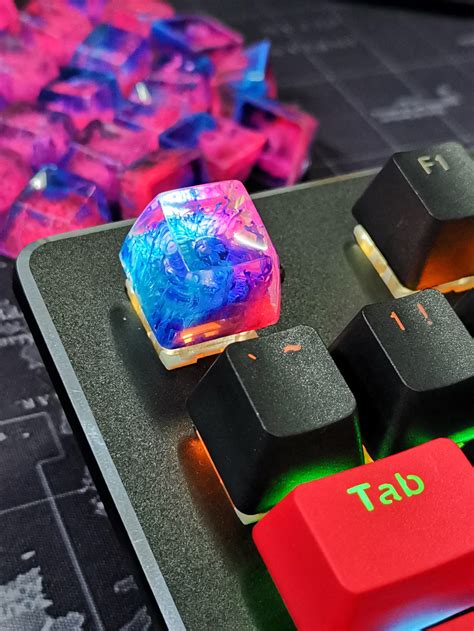 R4esc Resin Artisan Keycap Backlit Shine Through Key Cap For Cherry Mx