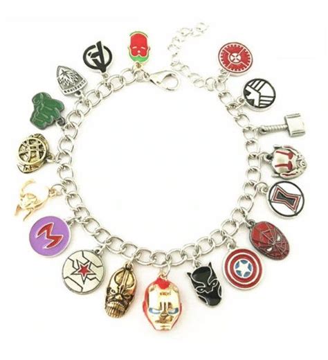 Marvel Inspired Avengers Infinity War And Endgame Charm Bracelet Or