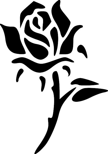 Free Image On Pixabay Rose Flower Silhouette Black Flower
