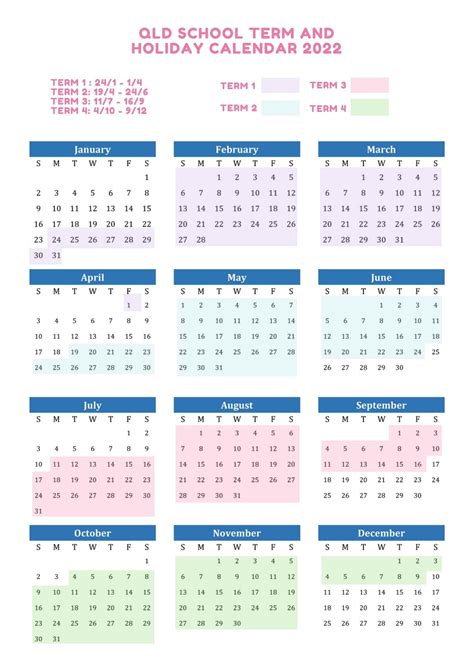 2022 School Holidays And Term Dates Australia