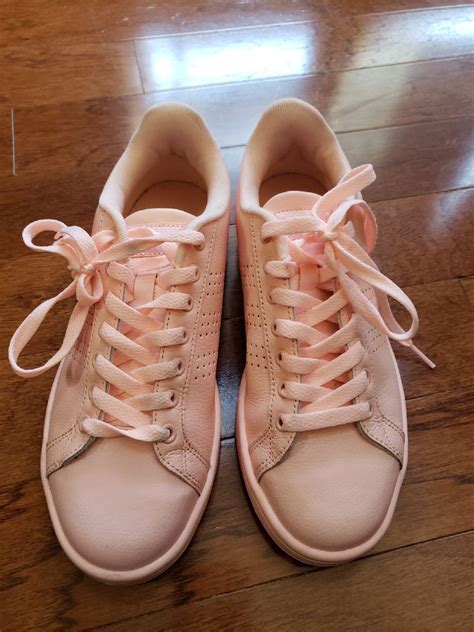 Classic Sneakers In A Peach Color But Comfier And Cushier Due To The Cloudfoam Technology