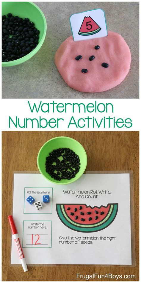 Watermelon Printable Math Activities For Pre K And Kindergarten