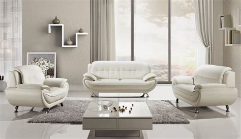 20 White Leather Living Room Set Magzhouse