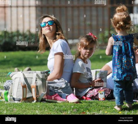 Jessica Alba And Husband Cash Warren Take Daughters Honor And Haven Play At Beverly Hills Park