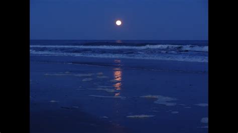 Full Moon Rising Over Atlantic Ocean February 22 2016