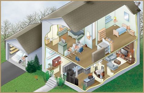 Smart Home Cutaway Illustration Leanne Kroll