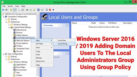 Windows Server 20162019 Adding Domain Users To The Local
