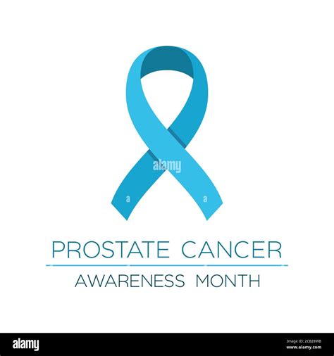 Prostate Cancer Awareness Month Poster Blue Prostate Carcinoma Ribbon