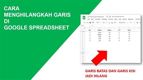 Cara Menghilangkan Garis Di Google Spreadsheet YouTube