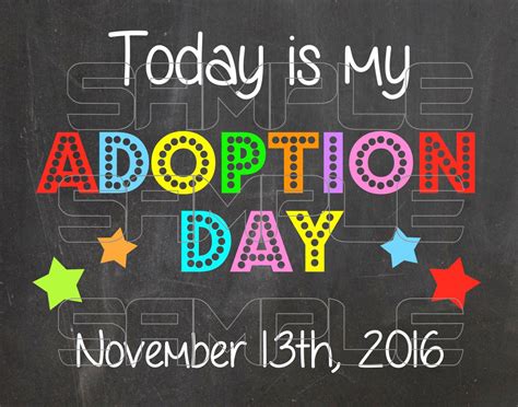 Adoption Announcement Adoption Day Poster Sign Personalized