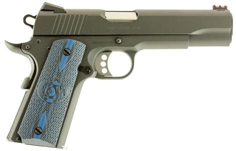Colt Mfg 1911 Competition Government Single 9mm 5 91 Blue G10 Wlogo