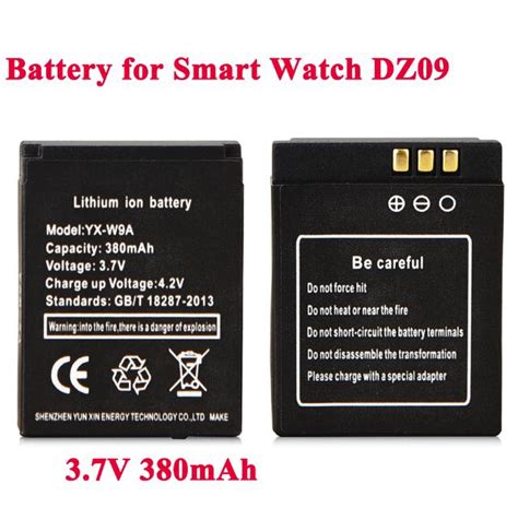 High Quality 1pcs 3 7v 380mah Ksw S6 Ryx Nx9 Smartwatch Rechargeable Li Ion Polymer Battery For