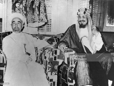King Abdullah I Of Transjordan With King Ibn Saud Of Saudi Arabia In