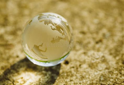 Macro Photo Of Glass Globe In Human Hand Stock Image Image Of Macro Green 70087689