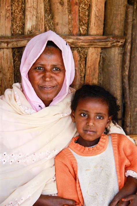 A Mother And Her Daughter At A Local Market In Bahir Dar Ethiopia