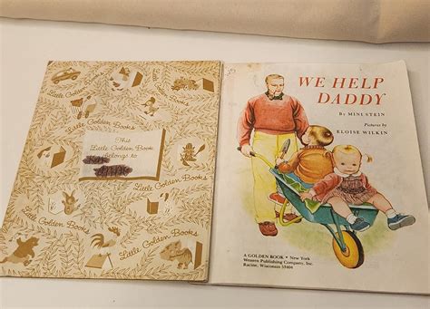 we help daddy little golden book etsy