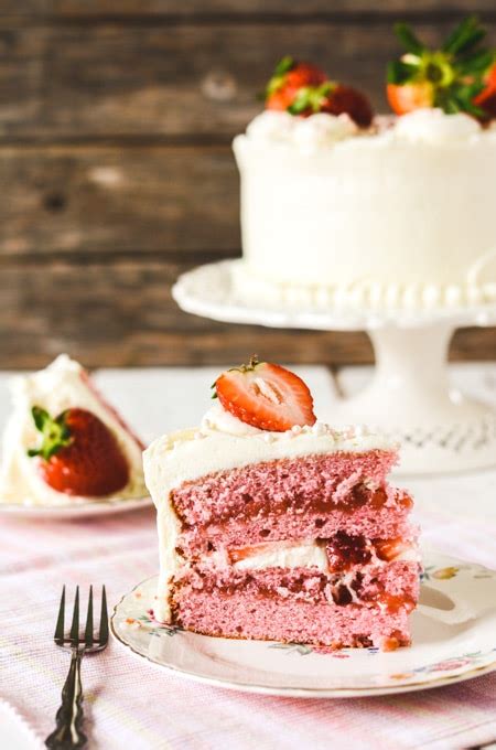 Best diabetic strawberry cake from skinny strawberry cheesecake cake no added sugar. Strawberry Cake From Scratch | The Cake Chica