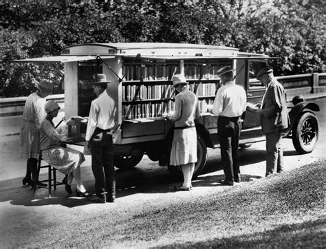 This Photograph Of The First Bookmobile Of The Public Library Of