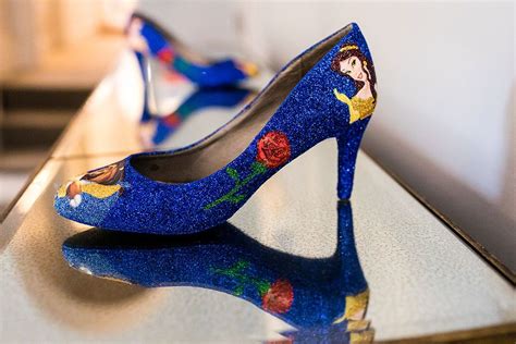 Disney Wedding Shoes Beauty And The Beast Stanbrook Abbey Wedding