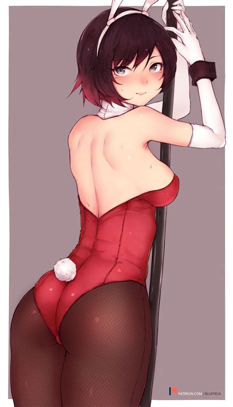 Rule 34 Ass Bluefield Breasts Bunny Ears Bunny Girl Bunnysuit Cleavage Elbow Gloves Female