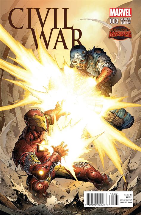 Civil War 3 Variant Cover Fresh Comics