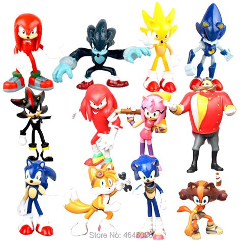 Top Sonic Boom Tails Sticks Werehog Amy Rose Pvc Action Figures Dr