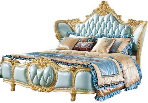 Luxury Royal Classical Style Bed Room Furniture Bedroom Set Beds