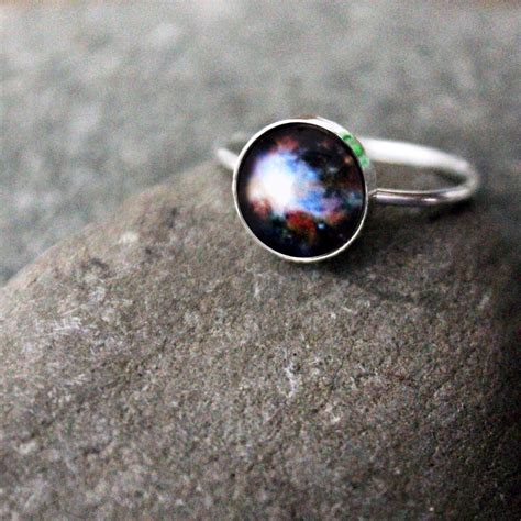 Dark Orion Nebula Sterling Silver Stacking Ring Galaxy Space Etsy
