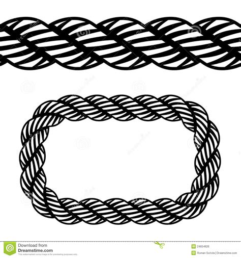 Decorative red anchor outlining the road along a marina. Seamless Black Rope Symbol Royalty Free Stock Image ...