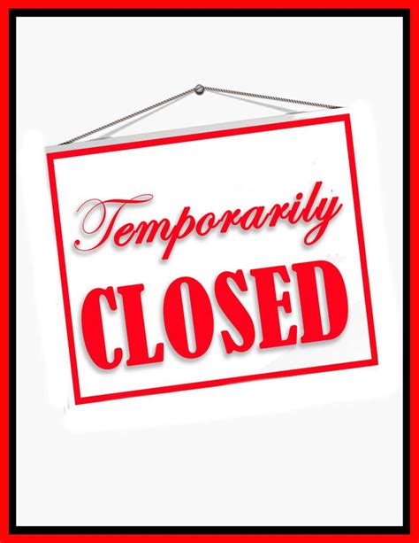 temporarily closed sign printable free download printable signs free printable signs