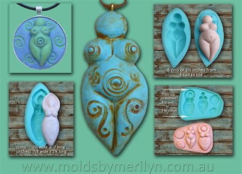 Goddess Spirit Mold For A Necklace Or Pendant Made From Polymer Clay