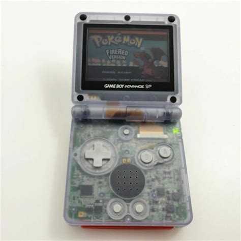 Nintendo Game Boy Advance Gba Sp Transparent Clear Glacier System Ags