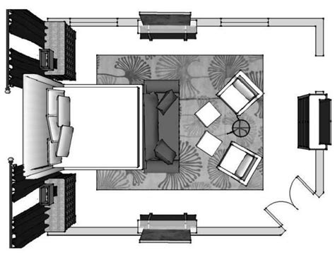 Interior Design Furniture Space Plan Master Bedroom Furniture Layout
