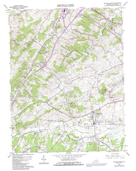 Stuarts Draft Topographic Map 124000 Scale Virginia