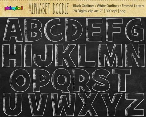 Picmonkey is also a good option for fonts that you can use on . Blackboard, Chalk Board Alphabet A-Z - digital clip art ...