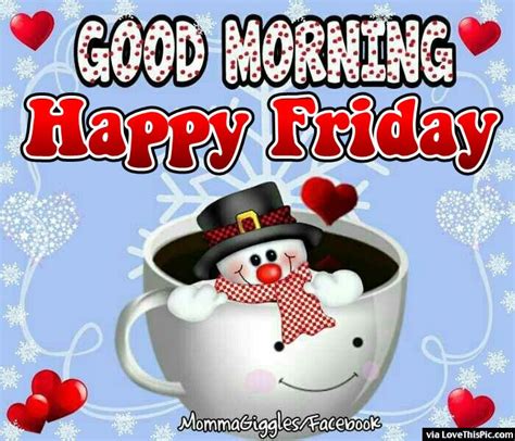 Cute Snowman Happy Friday Good Morning Quote Pictures Photos And