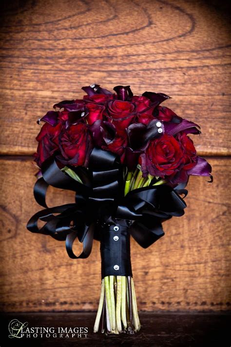 Red And Deep Purple Rose Bridal Bouquet Lasting Images Photography