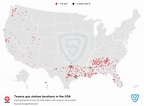 Number of Texaco locations in the USA in 2023 | ScrapeHero