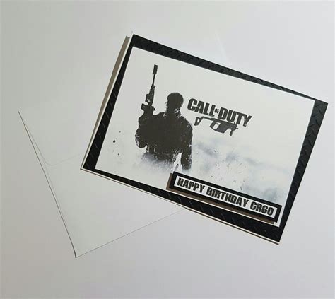Call Of Duty Birthday Card Happy Birthday Cards Birthday Cards Cards