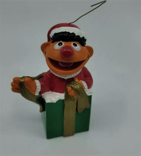 Sesame Street Ernie Christmas Ornament Jim Henson Productions Vintage